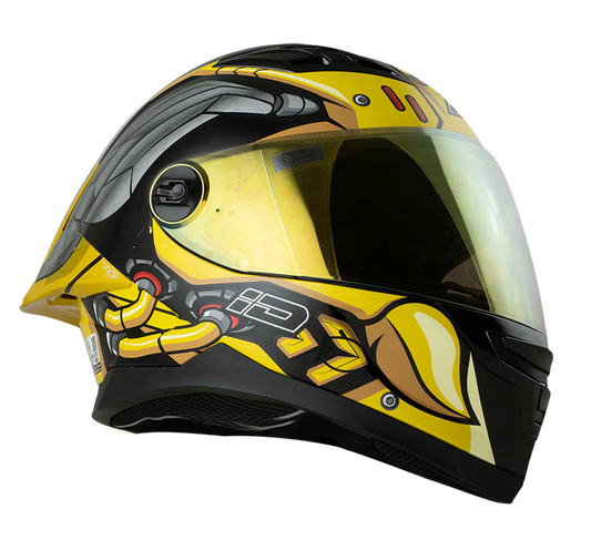 ID FRT Pro Full Face Helmet - Auto Bee (Black Yellow)