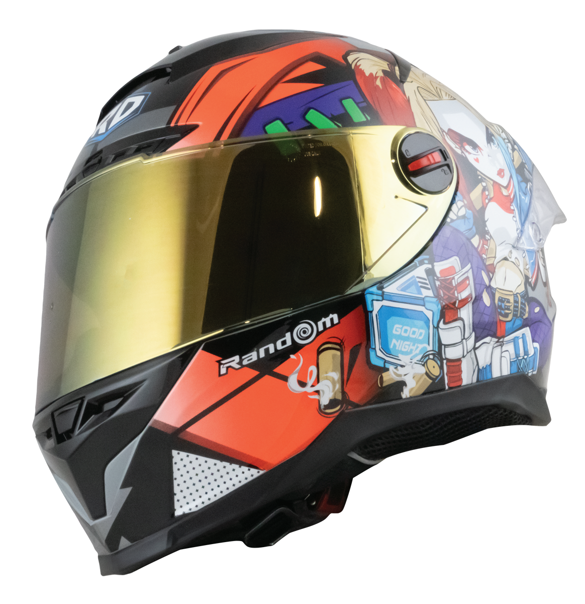 RD CZR - Harley Quinn (Black) | Full Face Motorcycle Helmet