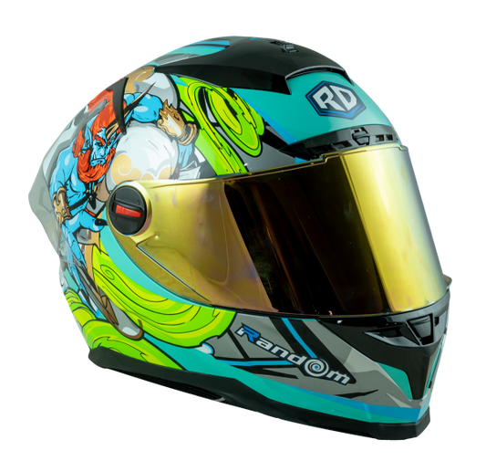 RD CZR 全罩式頭盔 - 雷神 (藍色)