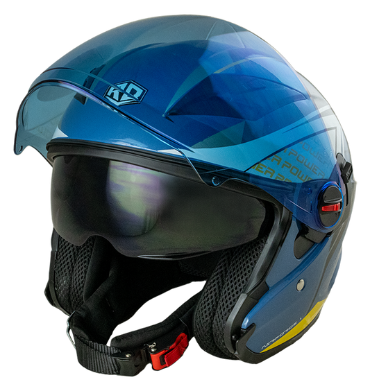 RD Air Force 1 Open Face Helmet - Power (Giorno Blue)
