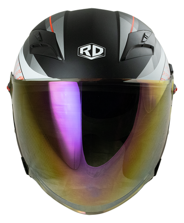 RD Air Force 1 Open Face Helmet - Power (Matt Black)