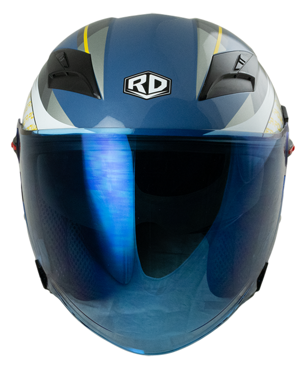 RD Air Force 1 Open Face Helmet - Power (Giorno Blue) Motorcycle Helmet