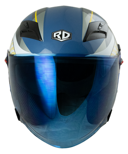 RD Air Force 1 Open Face Helmet - Power (Giorno Blue) Motorcycle Helmet