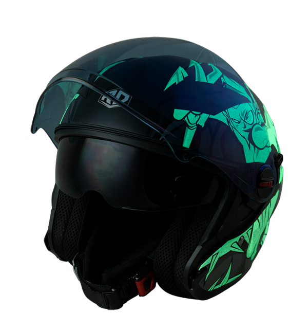 RD Air Force 1 Open Face Helmet - Devil (Matt Black)
