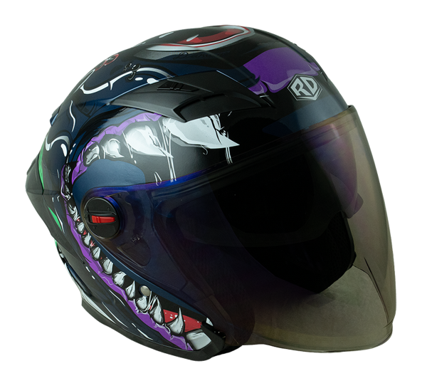 RD Air Force 1 Open Face Helmet - Venom (Blue)