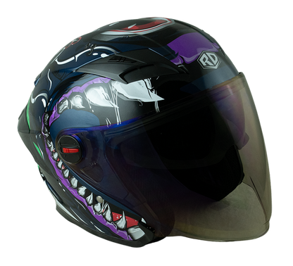 RD Air Force 1 Open Face Helmet - Venom (Blue)