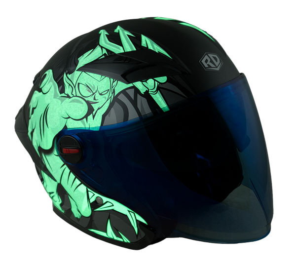 RD Air Force 1 Open Face Helmet - Devil (Matt Black)