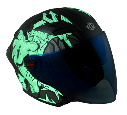 RD Air Force 1 Open Face Helmet - Devil (Matt Black)