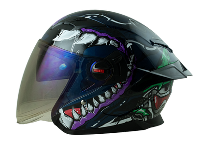 RD Air Force 1 Open Face Helmet - Venom (Blue)