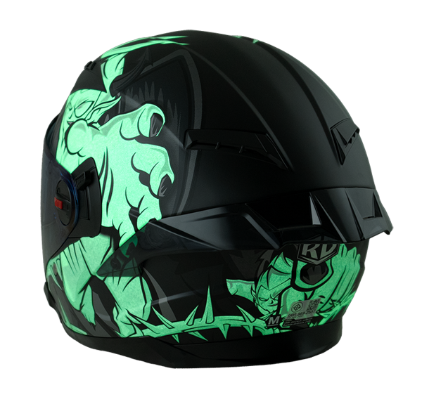 RD Air Force 1 Open Face Helmet - Devil (Matt Black)