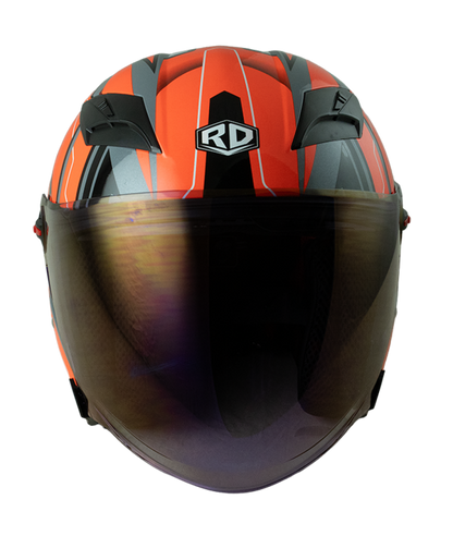 RD Air Force 1 Open Face Helmet - Phoenix (Glitter Grey)