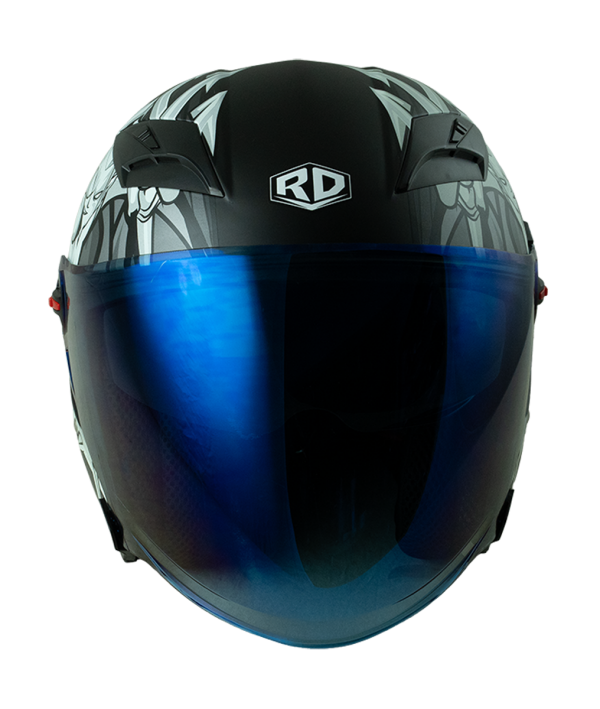RD Air Force 1 Open Face Helmet - Devil (Matt Black)
