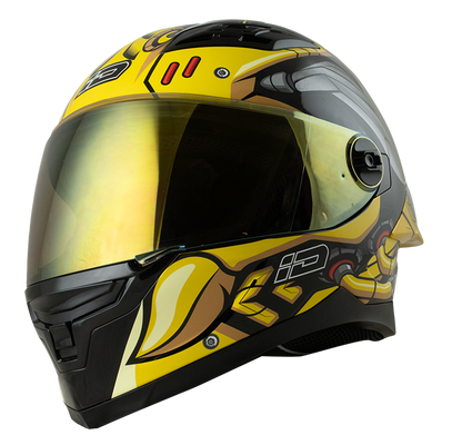 ID FRT Pro Full Face Helmet - Auto Bee (Black Yellow) Motorcycle Helmet