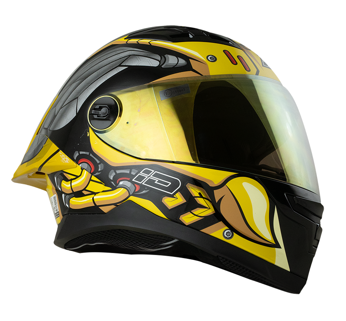 ID FRT Pro Full Face Helmet - Auto Bee (Black Yellow)