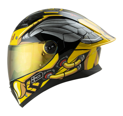 ID FRT Pro Full Face Helmet - Auto Bee (Black Yellow) Motorcycle Helmet