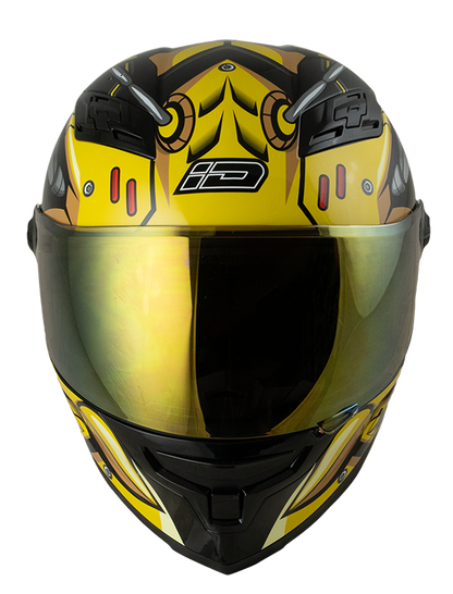 ID FRT Pro Full Face Helmet - Auto Bee (Black Yellow) Motorcycle Helmet