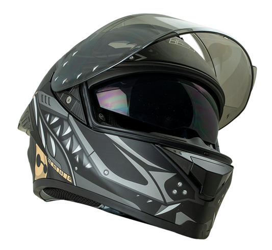 ID ZRO Full Face Helmet - Neon (Matte Black)