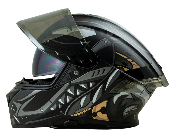 ID ZRO Full Face Helmet - Neon (Matte Black)