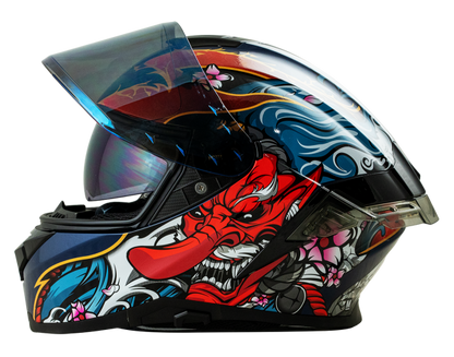 ID ZRO Full Face Helmet - Tengu (Blue) Motorcycle Helmet