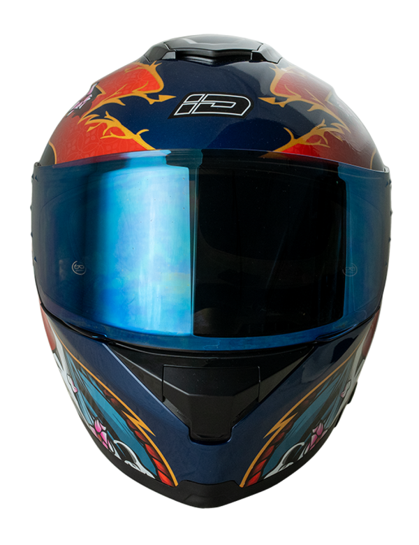 ID ZRO Full Face Helmet - Tengu (Blue) Motorcycle Helmet