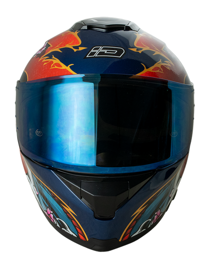 ID ZRO Full Face Helmet - Tengu (Blue) Motorcycle Helmet