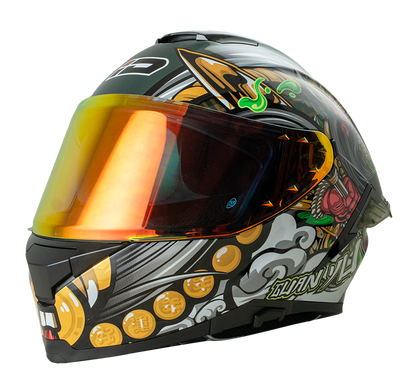 ID ZRO Full Face Helmet - Kuan Yu (Green)