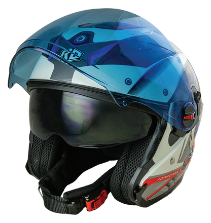 RD Air Force 1 Open Face Helmet - Engine (Pearl White)