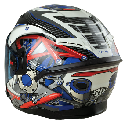 RD Air Force 1 Open Face Helmet - Engine (Pearl White)