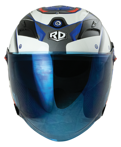 RD Air Force 1 Open Face Helmet - Engine (Pearl White)