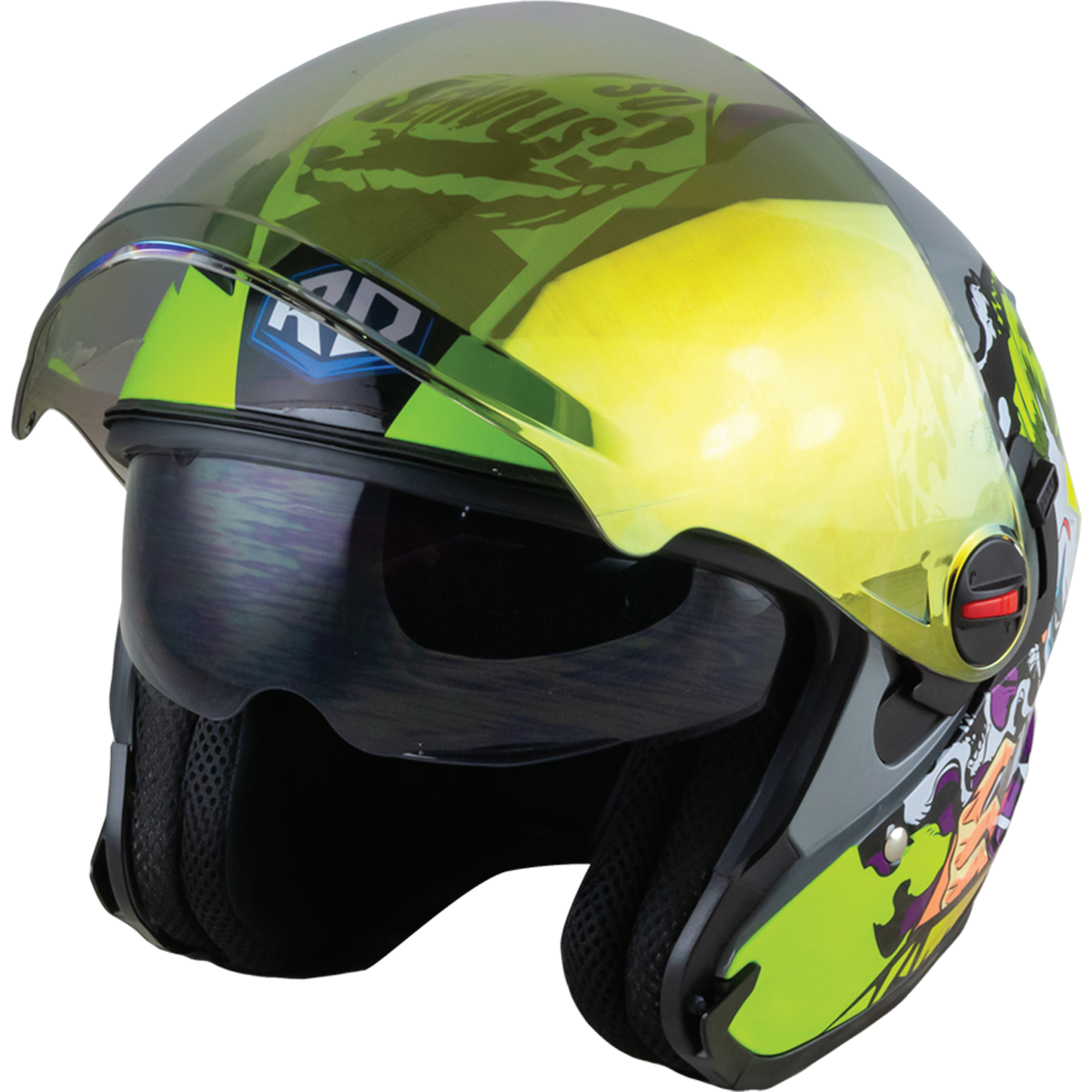 RD Air Force 1 Open Face Helmet - Joker (Grey)
