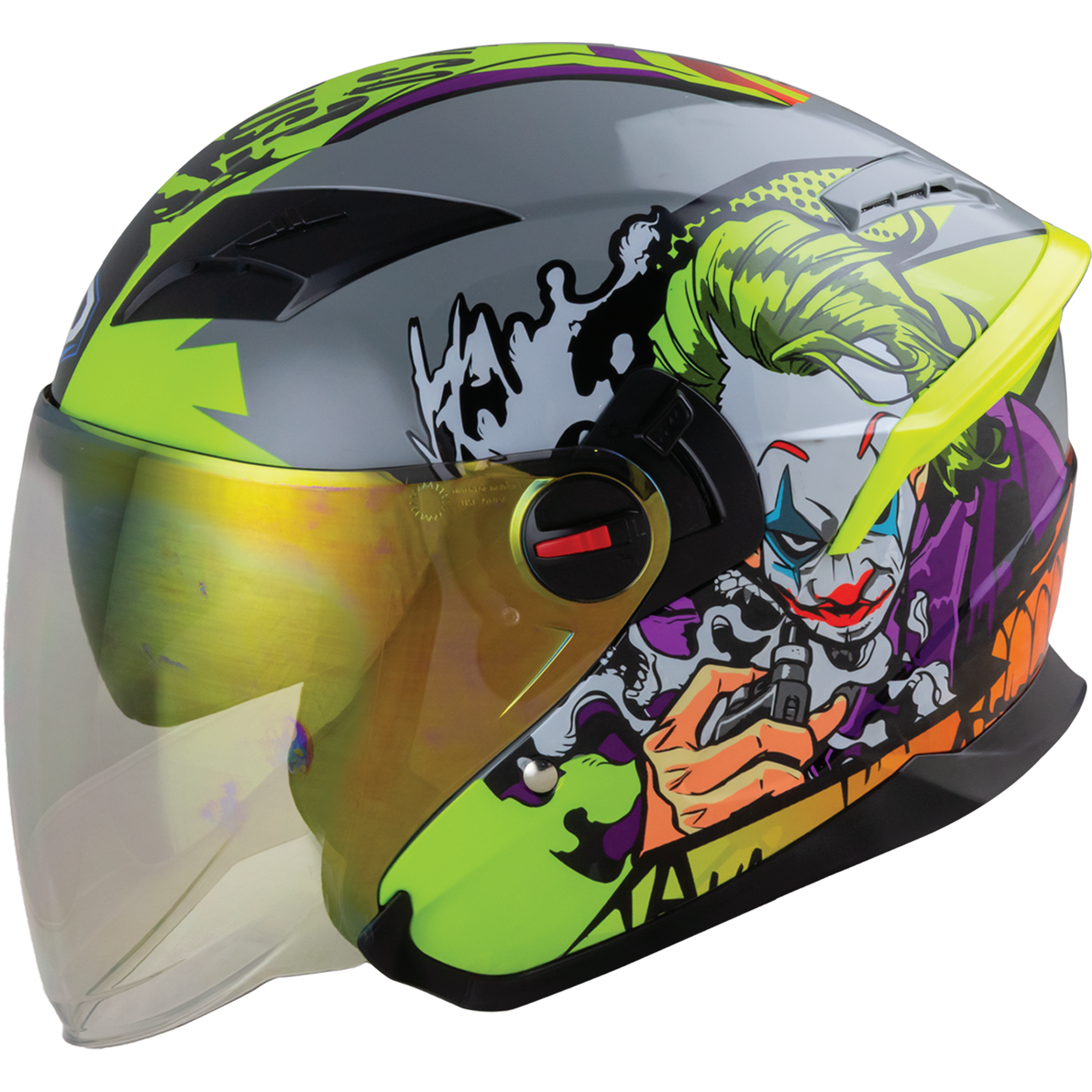 RD Air Force 1 Open Face Helmet - Joker (Grey)
