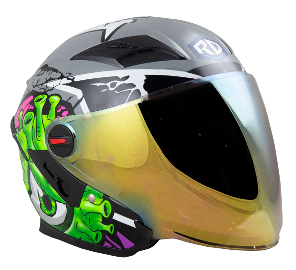 RD Air Force 1 Open Face Helmet - Star War (Grey) Motorcycle Helmet