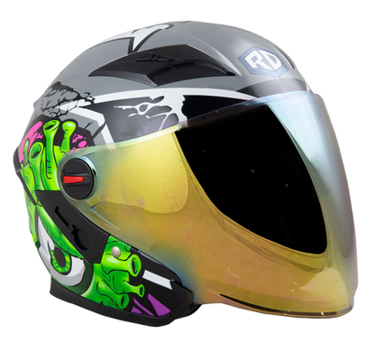 RD Air Force 1 Open Face Helmet - Star War (Grey) Motorcycle Helmet