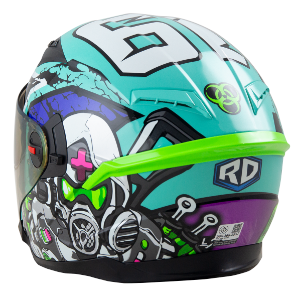 RD Air Force 1 Open Face Helmet - Star War (Mint Blue) Motorcycle Helmet