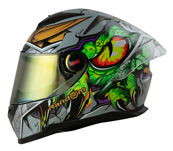 RD CZR Full Face Helmet - Raptor (Grey) Motorcycle Helmet
