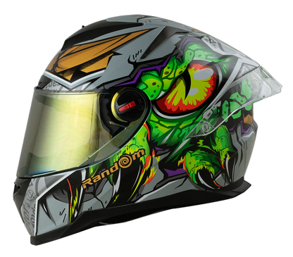 RD CZR Full Face Helmet - Raptor (Grey) Motorcycle Helmet