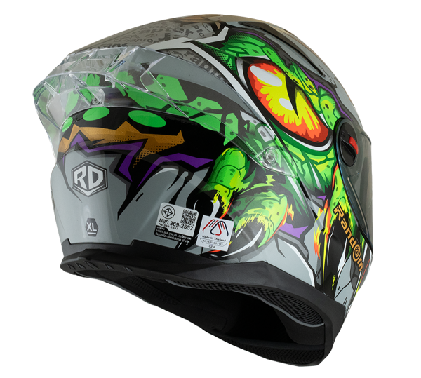 RD CZR Full Face Helmet - Raptor (Grey) Motorcycle Helmet