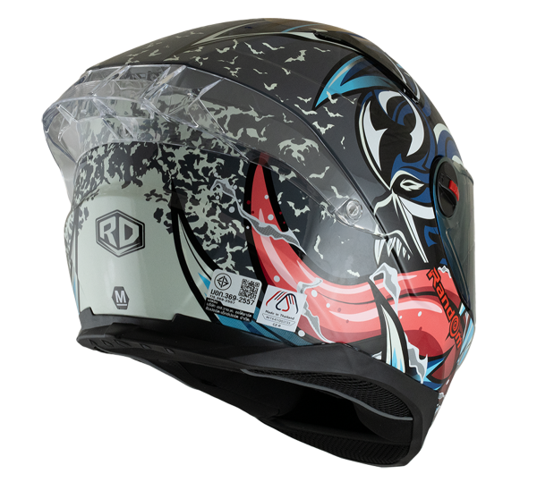 RD CZR Full Face Helmet - Devil (Gun Grey)