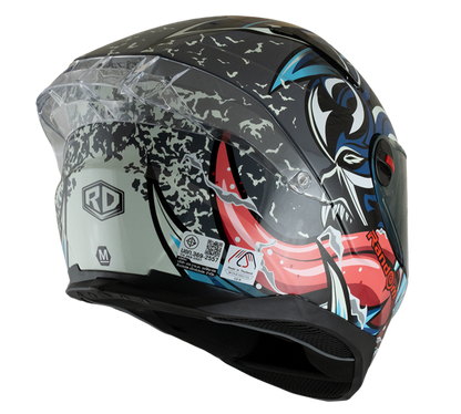 RD CZR Full Face Helmet - Devil (Gun Grey)
