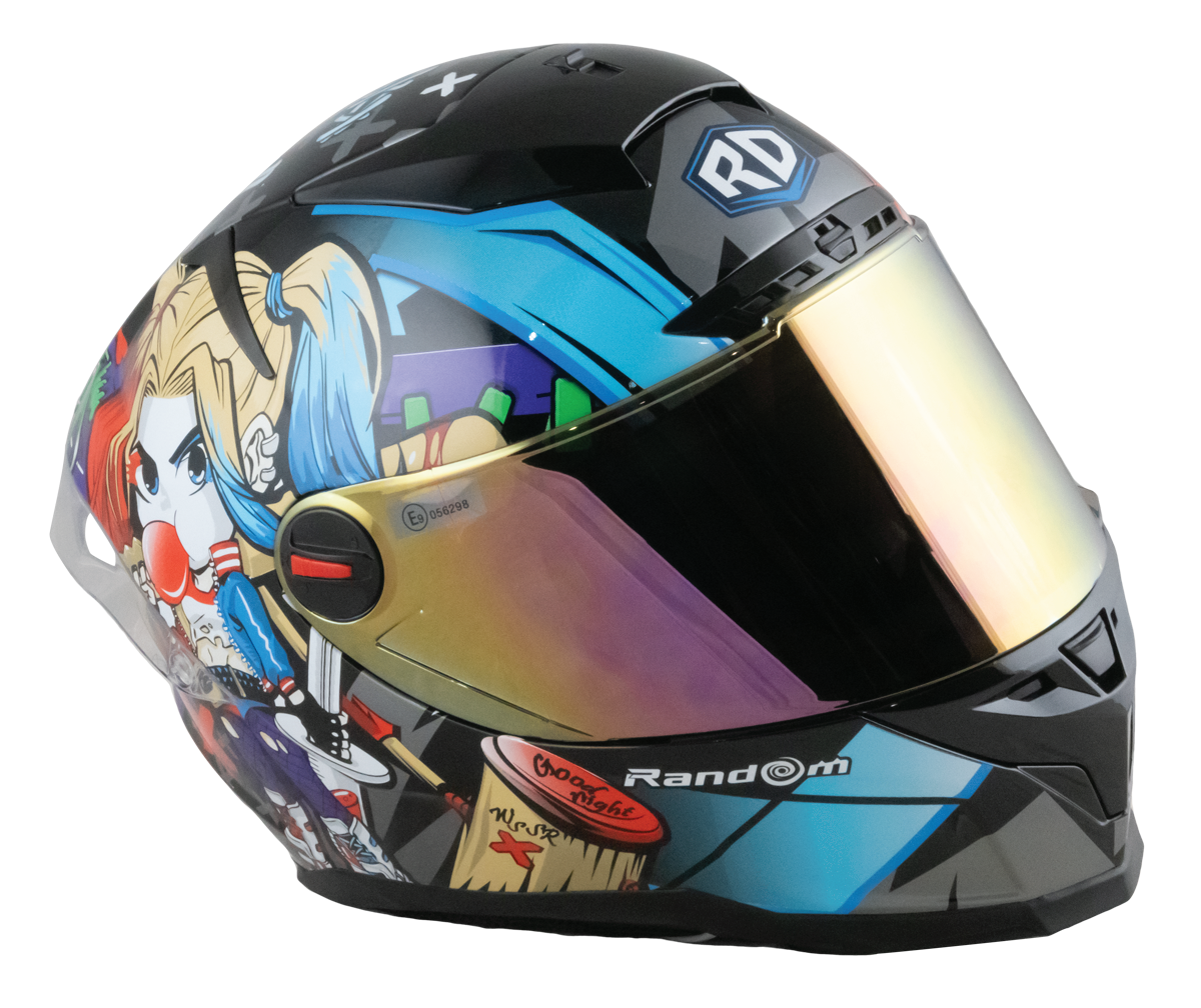 RD CZR Full Face Helmet - Harley Quinn (Grey)