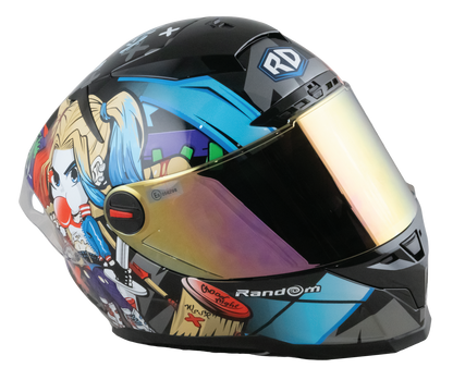 RD CZR Full Face Helmet - Harley Quinn (Grey)