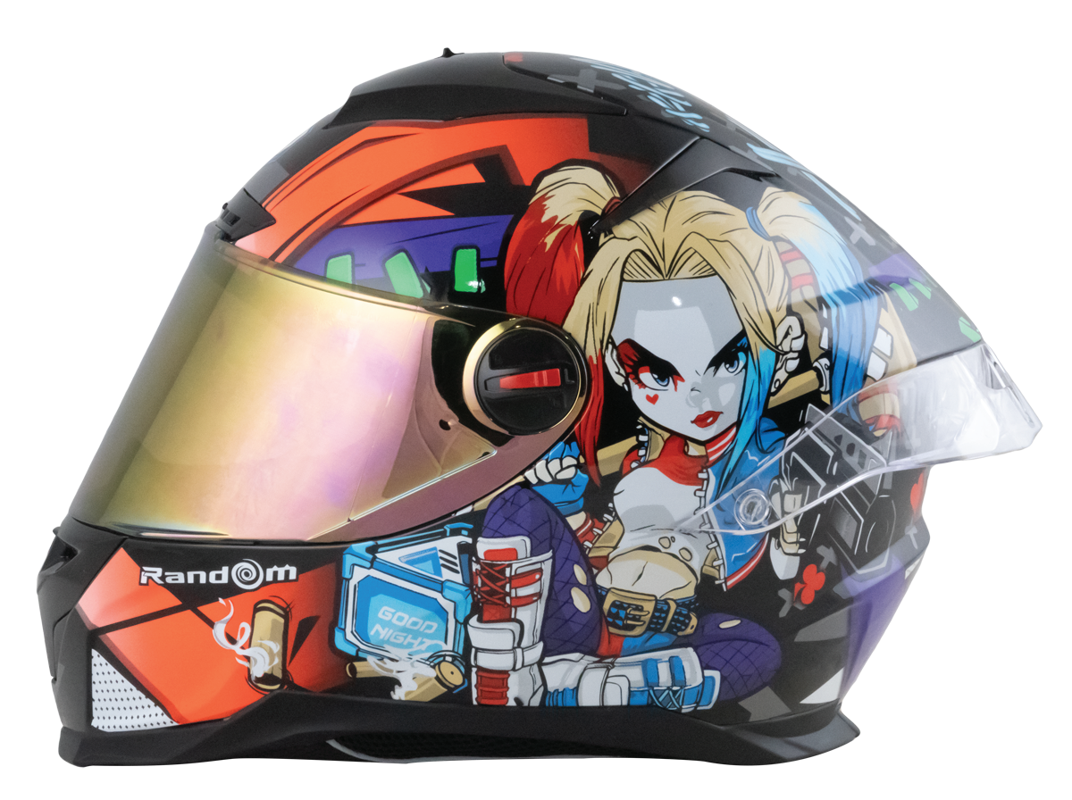 RD CZR Full Face Helmet - Harley Quinn (Grey)
