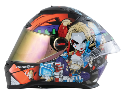 RD CZR Full Face Helmet - Harley Quinn (Grey)