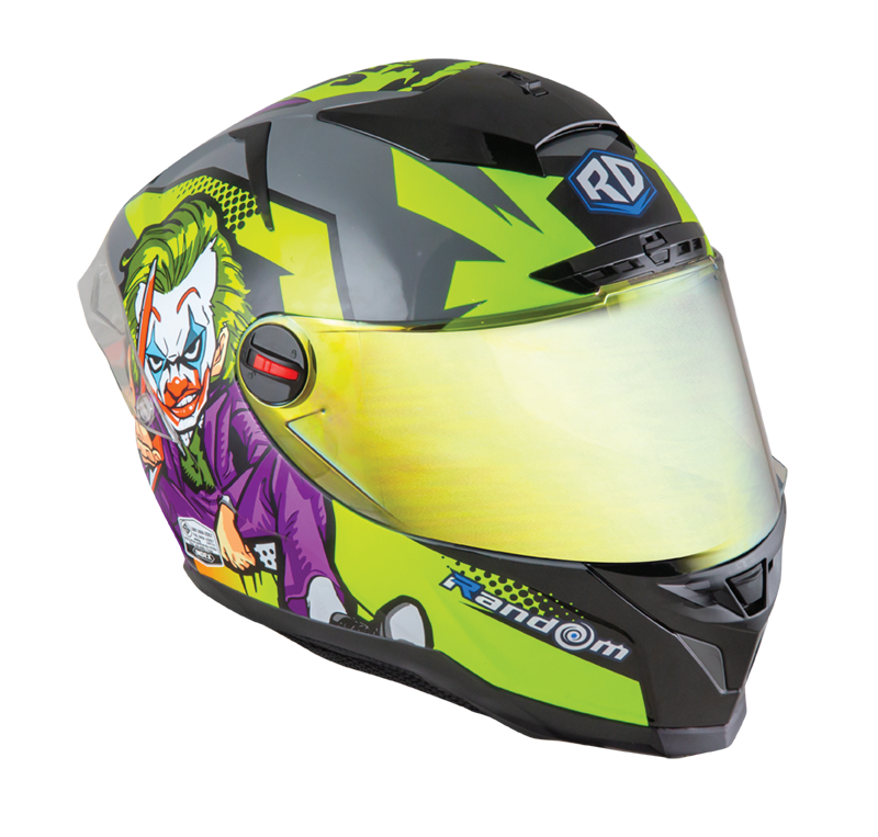 RD CZR Full Face Helmet - Joker (Grey)
