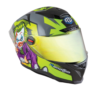 RD CZR Full Face Helmet - Joker (Grey)