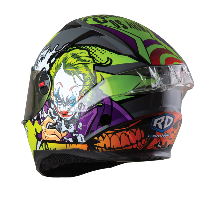 RD CZR Full Face Helmet - Joker (Grey)