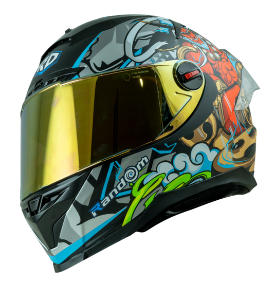 RD CZR Full Face Helmet - Thunder (Matte Black)