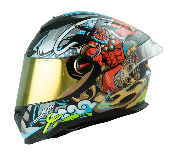 RD CZR Full Face Helmet - Thunder (Matte Black)