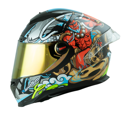 RD CZR Full Face Helmet - Thunder (Matte Black)