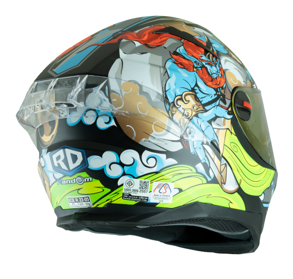 RD CZR Full Face Helmet - Thunder (Matte Black)